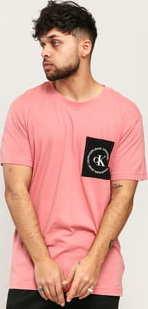 CALVIN KLEIN JEANS M Round Logo Tee růžové