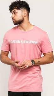 CALVIN KLEIN JEANS M Institutional Logo Tee růžové