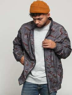 Urban Classics Camo Track Jacket camo šedá