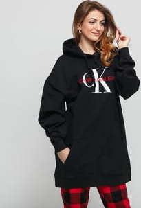 CALVIN KLEIN JEANS Washed Monogram Oversized černá