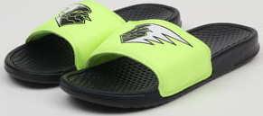 Pink Dolphin Waves Streak Slides black