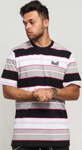HUF Upland Tee bílé / černé / šedé / růžové