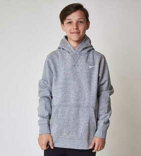 Nike Boys Hoodie LG SLTP melange šedá 10-12 YRS