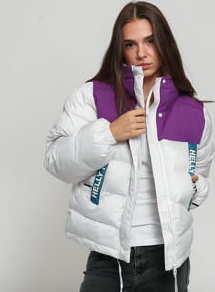 Helly Hansen W P&C Puffer Jacket bílá / fialová