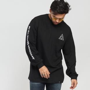 HUF Essentials Triple Triangle LS Tee černé