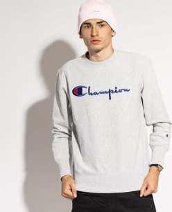 Champion Crewneck Sweatshirt melange šedá