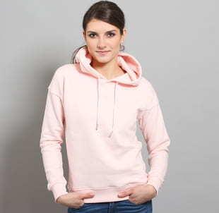 Urban Classics Ladies Hoody růžová