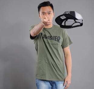 Thrasher Skate Mag olivové