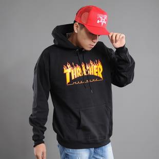 Thrasher Flame Logo Hoody černá