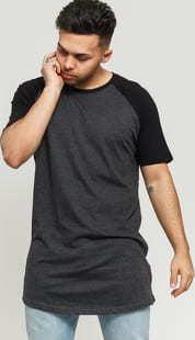 Urban Classics Shaped Raglan Long Tee tmavě šedé / černé