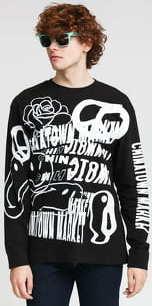 Chinatown Market Warp LS Tee černé