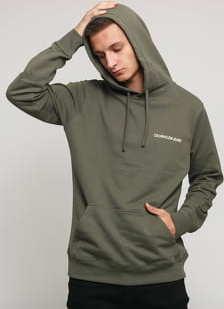 CALVIN KLEIN JEANS Small Instit Reg Hoodie olivová