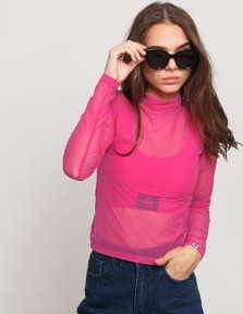 LAZY OAF LO Sheer Turtleneck růžové