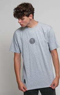 Mass DNM Base Small Logo Tee melange šedé