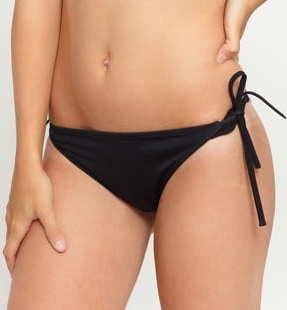 Calvin Klein Cheeky String Side Tie Bikini černé