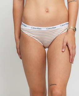 Calvin Klein Bikini - Slip bílé / oranžové / světle zelené / šedé