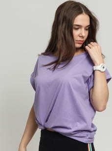 Urban Classics Ladies Extended Shoulder Tee fialové
