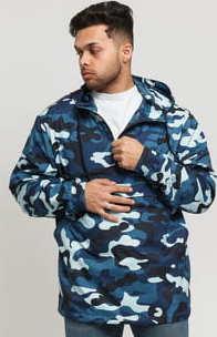 Urban Classics Camo Pull Over Windbreaker camo navy / modrá