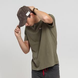 Champion Embroidered Logo Crewneck Tee olivové