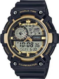 Casio AEQ 200W-9AVEF černé / zlaté