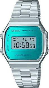 Casio A 168WEM-2EF stříbrné / tyrkysové