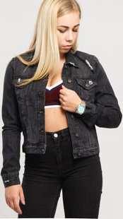 Urban Classics Ladies Denim Jacket black washed