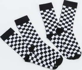 Urban Classics Checker Socks 2-Pack černé / bílé