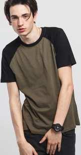 Urban Classics Raglan Contrast Tee olivové / černé