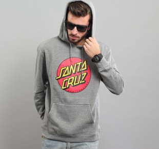Santa Cruz Classic Dot Hoody melange šedá