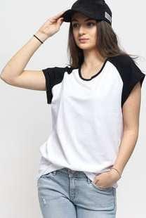 Urban Classics Ladies Contrast Raglan Tee bílé / černé