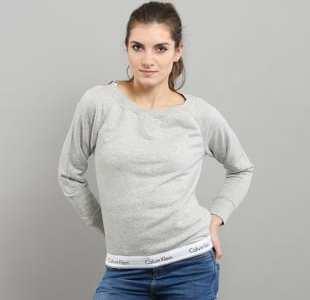 Calvin Klein Top Sweatshirt ong leeve C/O melange šedá