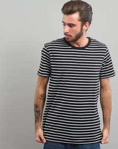 Urban Classics Striped Tee černé / bílé
