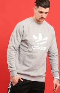 adidas Originals Trefoil Crew melange šedá