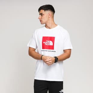 The North Face M SS Raglan Red Box Tee bílé / červené