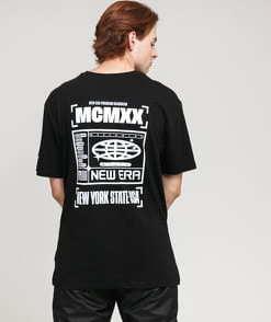 New Era Cont Graphic Print Tee New Era černé