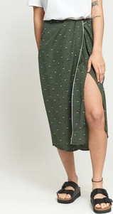 EDITED Megan Skirt olivové / bílé / černé