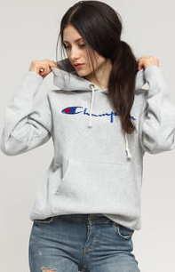 Champion Hooded Sweatshirt melange šedá