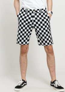 Urban Classics Check Twill Shorts světle šedé / černé 38