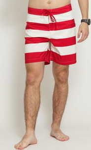 Carhartt WIP Roslyn Swim Trunks červené / bílé
