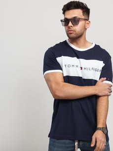 Tommy Hilfiger CN SS Tee Logo Flag C/O navy