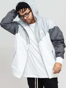 Nike M NSW HE WR Jacket HD bílá / šedá