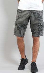Urban Classics Camo Cargo Shorts camo tmavě šedé 30