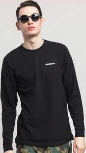 Patagonia M's L/S P­6 Logo Responsibili­ Tee černé