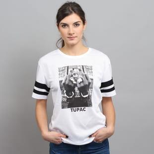 Urban Classics Ladies 2Pac Stripes Tee bílé