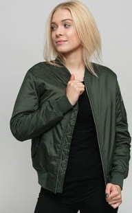 Urban Classics Ladies Basic Bomber Jacket olivová