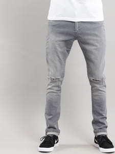 Urban Classics Slim Fit Knee Cut Denim Pant grey 36