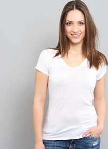 Calvin Klein Top S/S Layering bílé