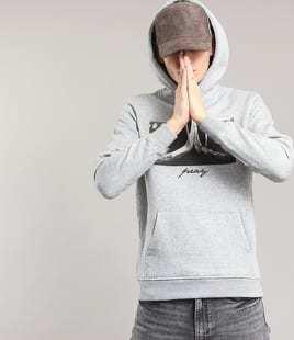 Urban Classics Pray Hoody melange šedá