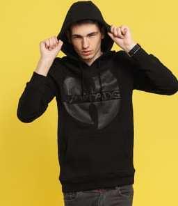 WU WEAR Chest Logo Hoody černá