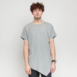 Urban Classics Asymetric Long Tee melange šedé
